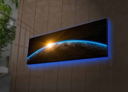 Wallity Lienzo Decorativo Iluminado LED 30x90 cm Multicolor